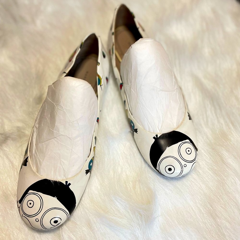 Marc by Marc Jacobs White Flats-Sz 6.5